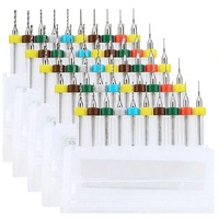 Jeu de forets à queue droite RUIMENG pour circuits imprimés, à rainures spirales, en acier au carbure, finition 0,3 mm - 1,2 mm, pour gravure CNC de bijoux