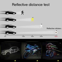 Autocollants de vélo 1cm x 8m, bande réfléchissante fluorescente pour vtt, bandes de vélo, cyclisme, bandes de vtt pour vélo, casque, moto, Scooter