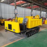 Mini-dumper sur chenilles 3 tonnes, petit dumper sur chenilles pour travaux d'ingénierie, dumper sur chenilles diesel hydraulique tout-terrain