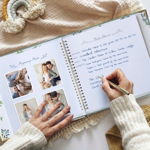 Álbum <span class=keywords><strong>de</strong></span> Fotos <span class=keywords><strong>de</strong></span> Lino para Bebé, <span class=keywords><strong>Libro</strong></span> <span class=keywords><strong>de</strong></span> Recuerdos, Regalo para Baby Shower, Revelación <span class=keywords><strong>de</strong></span> Género - Product Image 6