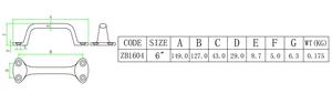 Poignée de levage de <span class=keywords><strong>bateau</strong></span> en acier inoxydable de qualité marine 304 316 de 6 pouces, main courante polie antidérapante pour pont, nouveaux accessoires de quincaillerie de sécurité - Product Image 6