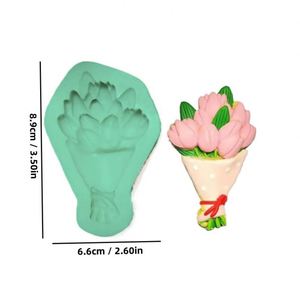 Moule à gâteau en silicone série Fête des Mères pour la cuisson de bonbons et de chocolats, résistant au four, décoration de bord de gâteau d'anniversaire, qualité alimentaire - Product Image 4