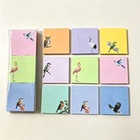 Nouvel ensemble de notes adhésives créatives et colorées en forme d'oiseau flamant rose pour messages, rappels, journal, fournitures de bureau pour étudiants