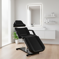 Table de massage pliable et réglable haut de gamme, moderne, de luxe, ergonomique, pour spa, soins du visage, tatouage, salon, traitement, salon de beauté, salle de classe