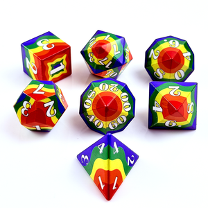 Ensemble de dés polyédriques en résine imprimée haute définition, 28g, 7 pièces, à bords vifs, pour RPG, DND, <span class=keywords><strong>Warhammer</strong></span>, Magic, <span class=keywords><strong>jeux</strong></span> de société et de table - Product Image 2