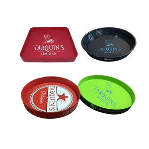 Plateau de service en acier inoxydable imprimé sur mesure, antidérapant, pour aliments, en noir, rouge, vert, pour la brasserie <span class=keywords><strong>Ceres</strong></span> au Cambodge - Product Image 1