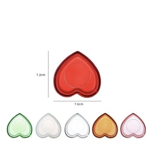Copos em forma de coração de vidro colorido, DIY Sweet Treats, Frascos De Vidro Criativos Bonitos - Product Image 6