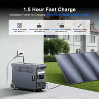 Stockage d'énergie extérieur portable, alimentation haute puissance, sortie 3600 W, affichage bidirectionnel sur écran