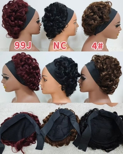 Aktion: $11 Stirnband-Perücken mit lockerem Wellenschnitt, 100% Echthaar, Brasilianische Haarperücken, Natürliche Farbe, Maschinengefertigt, Großhandel - Product Image 4