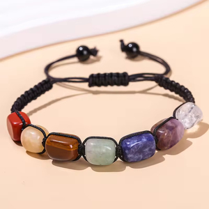Boxi Wholesale Natural Tiger-eye Agate jasper Colorful Crystal String <strong>Bracelet</strong> Adjustable for Jewelry <strong>Bracelet</strong> Accessories - Product Image 6