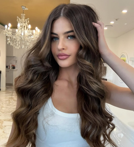 Parrucche HD in Capelli Umani Vergini Leggere, Qualità Premium da Salone, 130% Densità, Castano Cenere con Mèches, Taglio Corto Ondulato, da Singolo Donatore, con Cuticole Allineate - Product Image 5