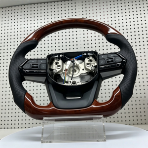 Volante <span class=keywords><strong>de</strong></span> Madera <span class=keywords><strong>de</strong></span> Durazno para el Interior del Automóvil, para Toyota Hilux, Tundra, Land Cruiser, Prado, FJ, LC200, LC300 - Product Image 6