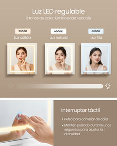 <span class=keywords><strong>VASAGLE</strong></span>-Table de maquillage en bois à 9 tiroirs, commode blanche, lampe 3 couleurs, miroir grossissant 10x, <span class=keywords><strong>coiffeuse</strong></span> avec miroir - Product Image 5