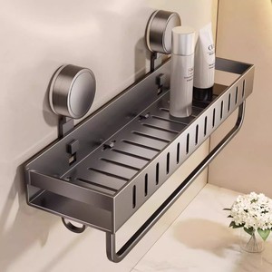 Bathroom Storage Rack Wall Mounted Rectangular Durable 1 Tier 8-11.9 In Depth For Organizing <b>Shelves</b> - Product Image 1