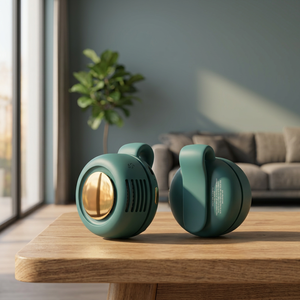 Ventilateur portable 2-en-1 mini à clip USB, sans pales, rechargeable, trois vitesses, en plastique, pour la taille, idéal pour l'extérieur - Product Image 2