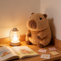 Peluche réaliste Capybara, jouet en peluche doux avec rembourrage en polyester et coton PP, idéal pour collection ou cadeau d'anniversaire