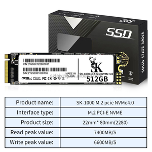 デスクトップおよびラップトップ用の新しい高性能512GB NVMe 4.0 M.2 PCIE SSD 7000 MB/S読み取り/書き込み容量 - Product Image 2