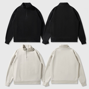Sudadera con Capucha Deportiva para Hombre, Personalizada al por Mayor, 100% Algodón, con Cuentas, para Invierno, Fitness, Running, Jogging, Secado Rápido, Media Cremallera, para Exteriores - Product Image 1