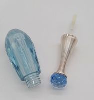 Emballage cosmétique personnalisé avec logo, flacon de gloss à lèvres bleu semi-transparent haut de gamme et conteneur de gloss à lèvres vide entièrement transparent en PETG