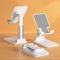 Support de téléphone pliable télescopique réglable en ABS pour table, accessoires portables pour téléphone portable, support de bureau pour vidéo mobile