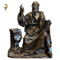 Prix de gros Musée Grade Métal Artisanat Laiton Idol Antique Bouddha Tête Home Decor Statue Figurine