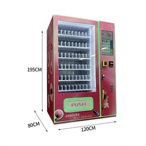 Distributeur automatique de cils roses au design cosmétique populaire en Europe avec lecteur de carte et grand distributeur automatique de produits capillaires et de beauté - Product Image 2