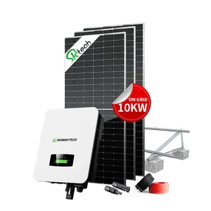 مجموعة نظام طاقة شمسية مرتبطة بالشبكة 10 كيلو وات 15 كيلو وات 20 كيلو وات نظام طاقة شمسية على الشبكة للمنزل