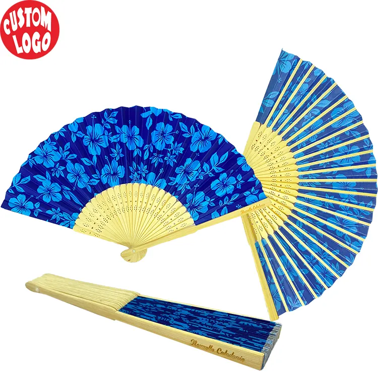 Bán buôn tùy chỉnh Clack tre gỗ giấy tái chế cổ điển xách tay Giấy gấp fan hâm mộ cho phụ nữ