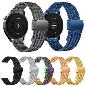 Compatible avec les nouveaux bracelets de montre GT5/GT6 en acier inoxydable, fermoir magnétique en forme de V, motif épis de blé, pour <span class=keywords><strong>Watch</strong></span> <span class=keywords><strong>5</strong></span> Pro - Product Image 1