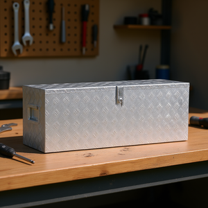 Caja de Herramientas de Aluminio 43.5x15.2x15.7 Pulgadas, Duradera, Impermeable, para Almacenamiento en Garaje - Product Image 2