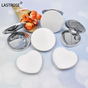 Black Heart Cute Makeup Mirror Handmade Private Label Private Label Mirror Double-<b>sided</b> Folding Mini Mirrors - Product Image 3