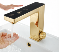 Robinet intelligent de salle de bain haut de gamme carré à trou unique, à capteur tactile 2-en-1 avec affichage numérique LED, idéal pour hôtels, maisons et chambres – Meilleures ventes