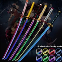 Nouveauté, vente flash, épée en bois Demon Slayer de 104 cm, avec spray LED lumineux, plusieurs couleurs, épées en bambou de samouraï japonais, jouets