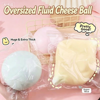 Jouet Squishy Géant Daifuku Maltose Mignon 10cm, Boule de Fromage Fluide Géante, Texture Boue TPR Souple, Forme Dessin Animé, Promotionnel