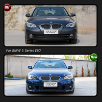 TYPY Car Styling pour BMW Série 5 E60, mise à niveau vers le kit carrosserie M-Tech, pare-chocs avant et arrière, jupe latérale, calandre, cache-phares antibrouillard, phares