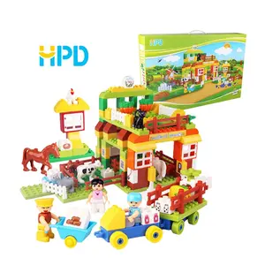 סיטונאי מחיר 136 Pcs חוות אסם ילדים חינוכי בלוק צעצוע ילדים אבני בניין