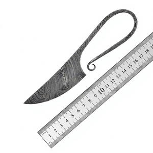 Couteau médiéval personnalisable en acier Damas forgé à la main, à lame pleine, motif torsion, multi-usage pour le camping et la chasse en extérieur - Product Image 1