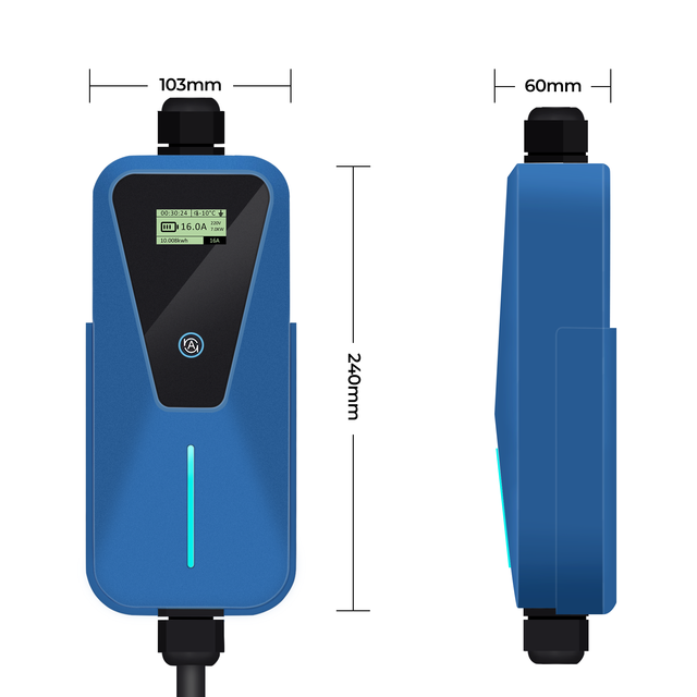 Type 1 Type 2 GB/T Portable EV Charging Station Mini EV Fast Charging Box 3.5KW 7KW AC Home Charger