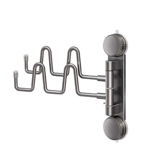 Estante de secado de zapatos con ventosa, montado en la pared, plegable, giratorio, diseño aerodinámico, para almacenamiento en balcón exterior - Product Image 1