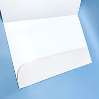 Carpetas de archivos de documentos de papel blanco A4 con logotipo impreso de diseño personalizado al por mayor para oficina comercial de certificados