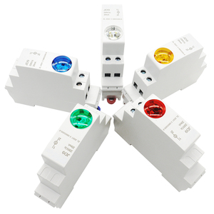 Màu đỏ màu xanh lá cây jd9 Din Rail núi chỉ dẫn ánh sáng dẫn đèn tín hiệu AC/DC 230V 24V 220V thí điểm đèn - Product Image 6