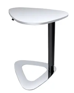 新设计沙发边桌办公家具金属桌面和底座热卖床侧气动高度可调书桌