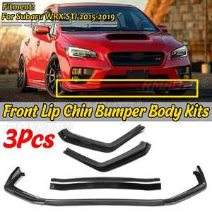 3Piece Car Front Bumper <b>Lip</b> Chin Bumper Body Kits <b>Splitter</b> Diffuser Protector Cover Deflector <b>Lips</b> for Subaru WRX STI 2015-2019 - Product Image 1