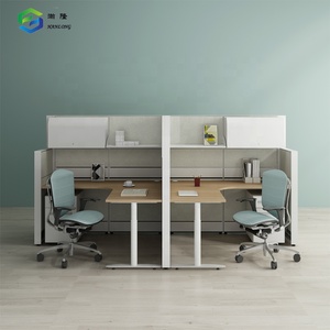 Modular phân vùng văn phòng <span class=keywords><strong>2</strong></span> người Workstation cubicle bàn với overhead tủ - Product Image 3