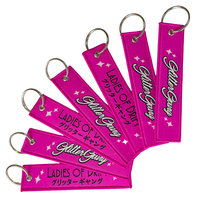 Porte-clés tissé double face personnalisé Jet Tag porte-clés promotionnels mousquetons pour sac de voiture bagages usage domestique