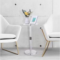 Table basse moderne de luxe convertible en acrylique transparent, design minimaliste, couleur personnalisable pour petits espaces, meubles de salon