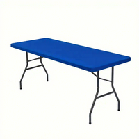 Housse de table extensible semi-ajustée en soie de lait premium pour mariage, banquet, fête, décoration 4ft 6ft 8ft