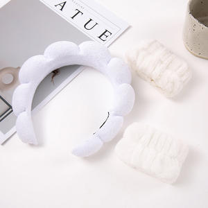 Ensemble de 3 bandeaux pour cheveux Mauri Twisted Bubble faits à la main, design géométrique, antidérapants, pour le lavage du visage, le maquillage et le spa, pour femmes - Product Image 6