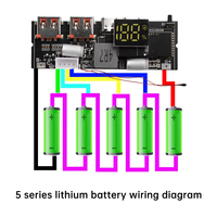 QC3.0 PD2.0 LED 4 ports USB 3S 4S 5S 65W 100W Micro/Type-C USB Mobile Power Bank 18650 Module de charge Protection du circuit