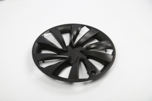 Cache-roue <span class=keywords><strong>Tesla</strong></span> Model Y 19 pouces noir mat en spirale, en ABS, élégant, protecteur et aérodynamique - Product Image 4